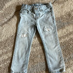 Cat & Jack Toddler Lace Patch Skinny Super Stretch Jean. 3T Adjustable Waist